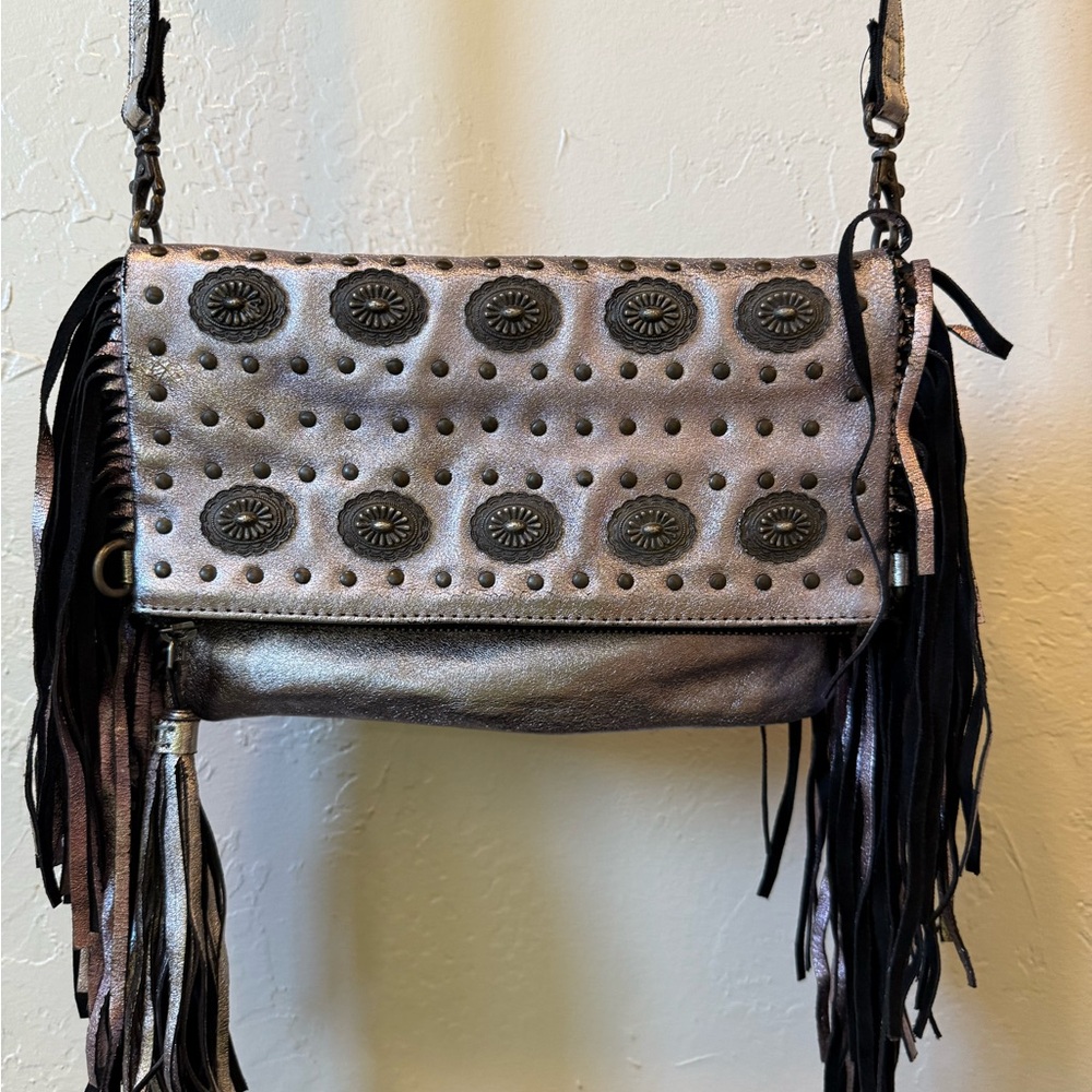Idyllwind Metallic Studded Crossbody Bag